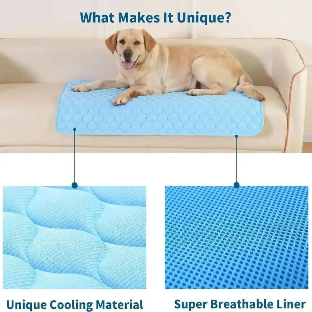FrostyPaw – Atmungsaktive Eisseide Kühlmatte für Hunde & Katzen