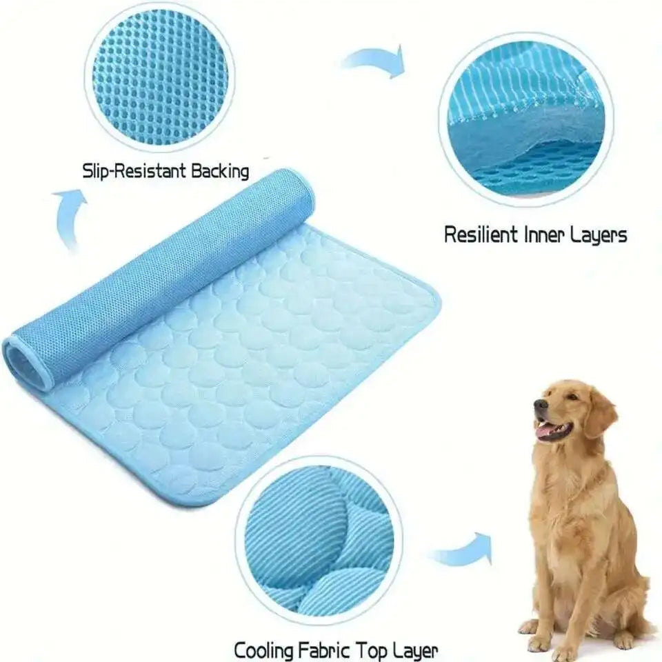 FrostyPaw – Atmungsaktive Eisseide Kühlmatte für Hunde & Katzen