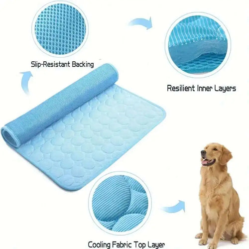 FrostyPaw – Atmungsaktive Eisseide Kühlmatte für Hunde & Katzen
